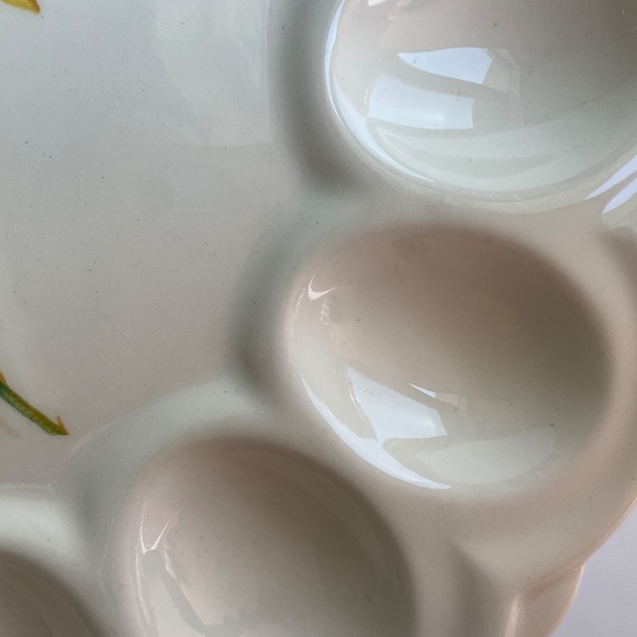 Vintage Devilled Egg Platter Sovereign Potters ‘Golden Glory 9.25” Plate’ 🇨🇦 - Picture 10 of 10